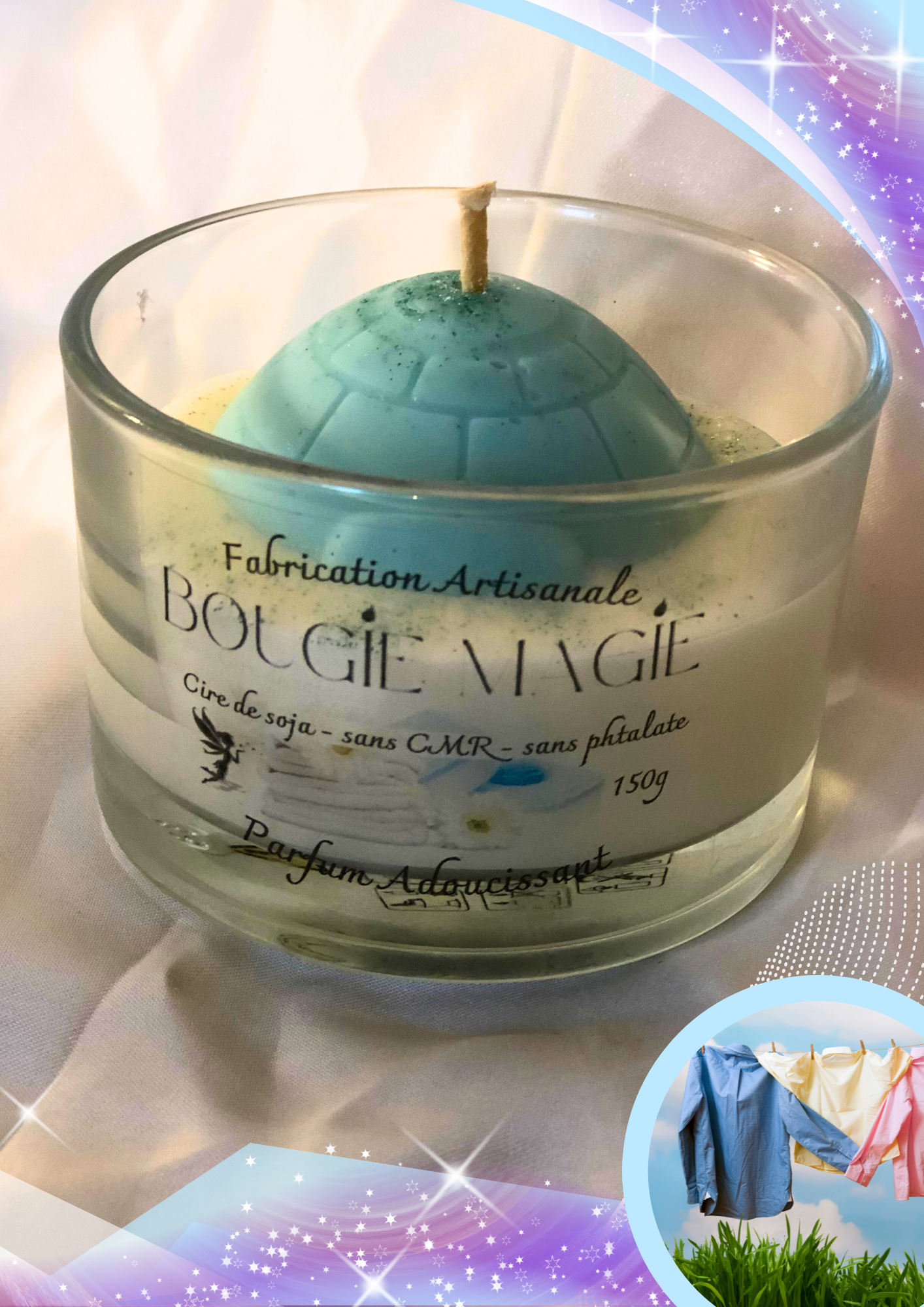 Bougie Adoucissant/ Linge propre