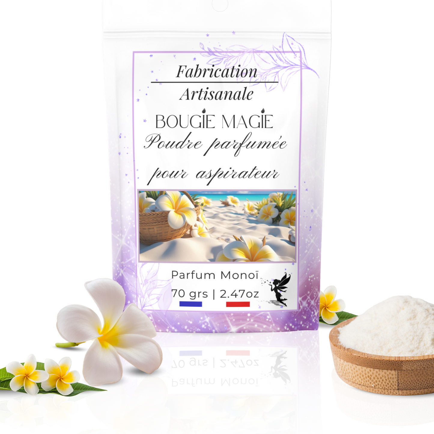 Poudre parfumée aspirateur - Monoï