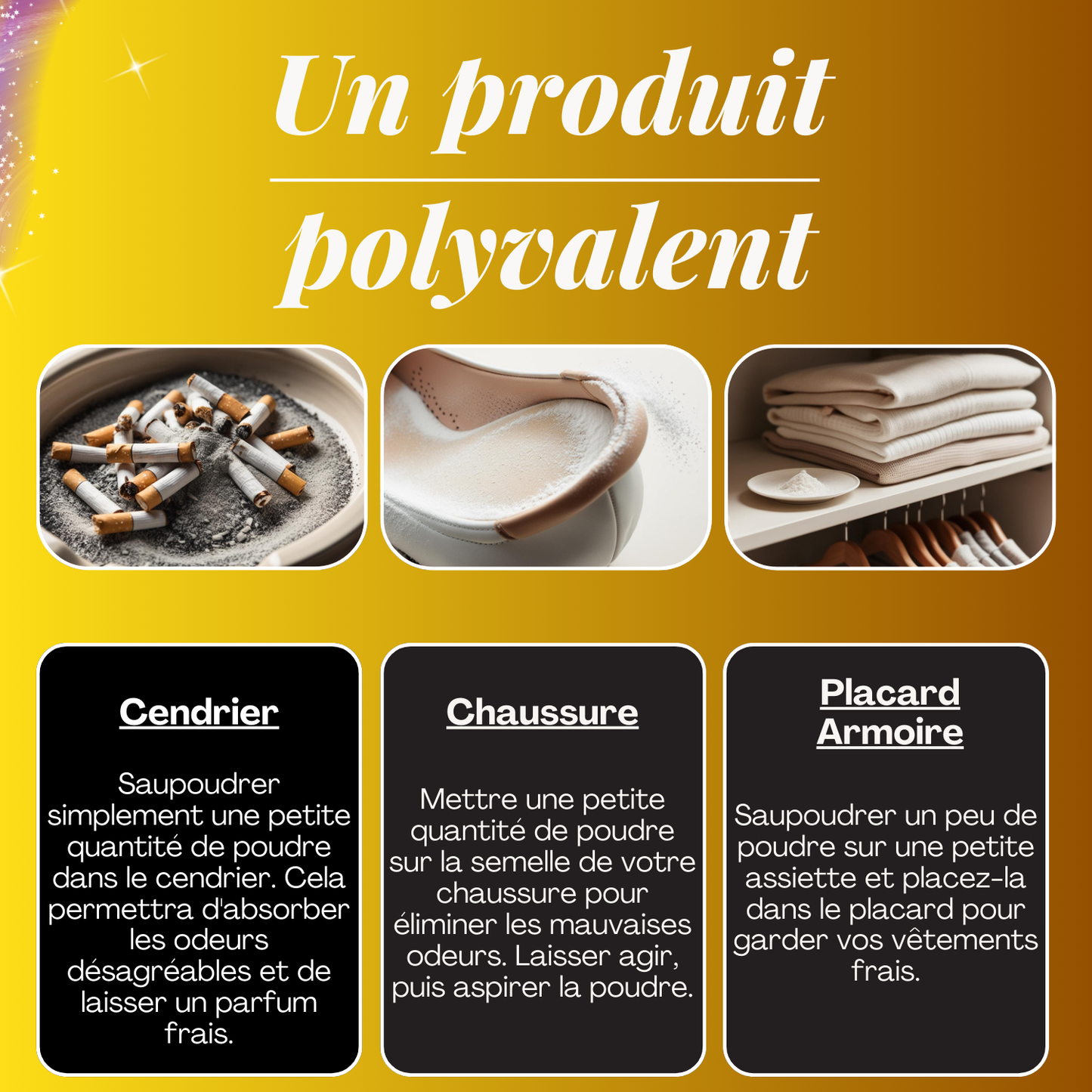 Poudre parfumée aspirateur - Monoï